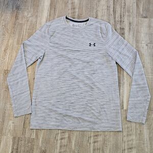 Under Armour Men's Seamless Long Sleeve HeatGear T-Shirt in Gray Size Meduim